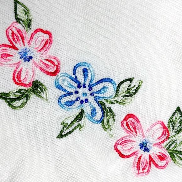 Vintage Alfred Dunner Embroidered Floral Blouse - Size L/XL - Picture 3 of 4